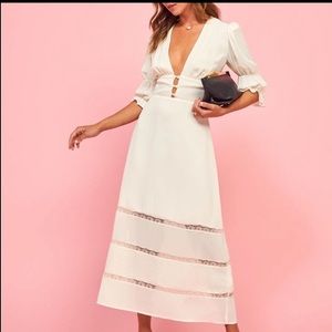 Reformation Ginny ivory dress size 0